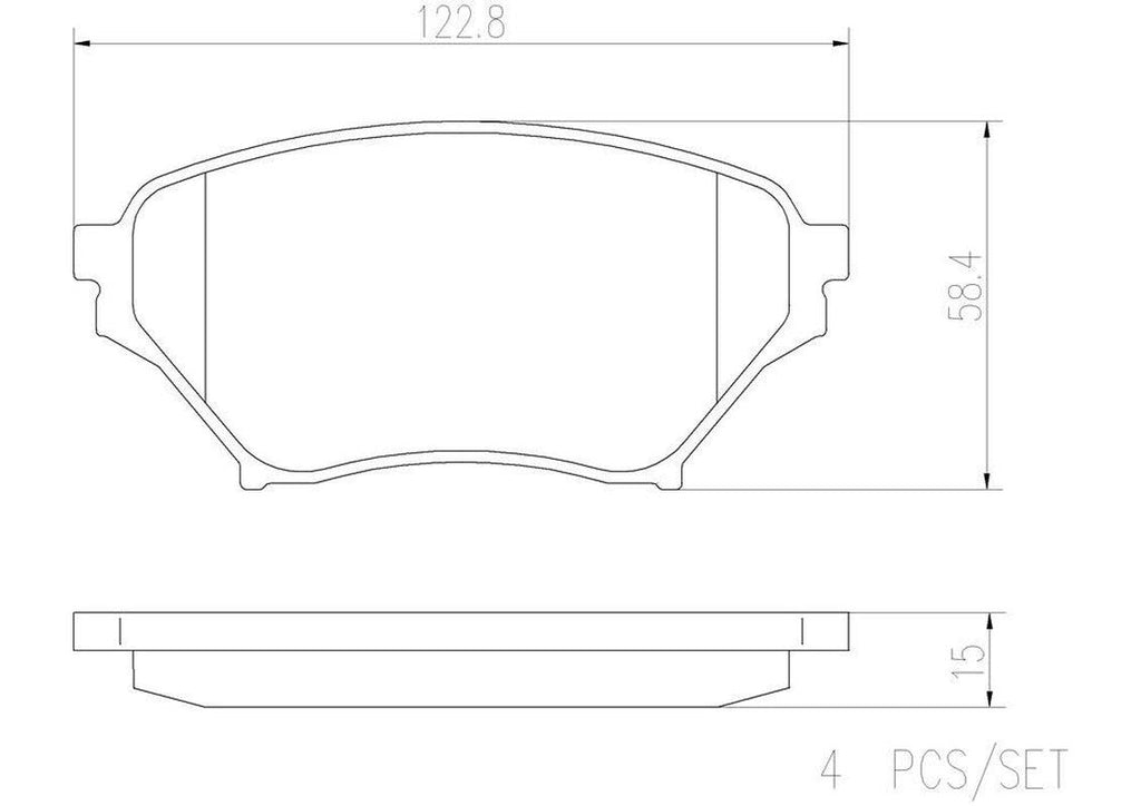 Brembo Front Disc Brake Pad Set for 01-05 Mazda Miata (P49029N)