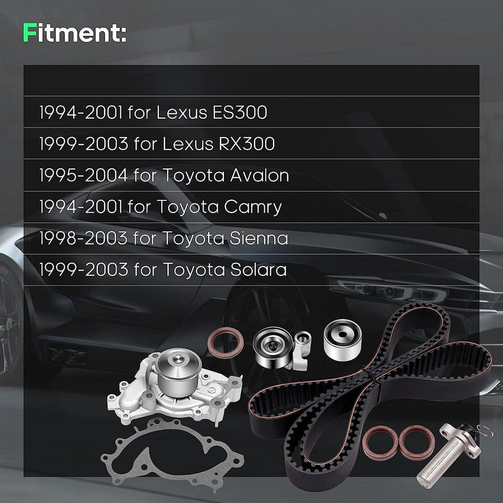 Engine Timing Belt Kit Fits for 94-01 for Lexus ES300 99-03 for Lexus RX300 95-04 for Toyota Avalon 94-01 for Toyota Camry 98-03 for Toyota Sienna 99-03 for Toyota Solara