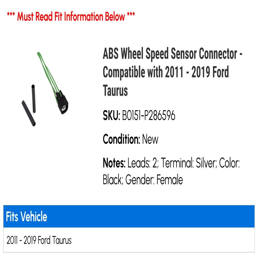 ABS Wheel Speed Sensor Connector - Compatible with 2011 - 2019 Ford Taurus 2012 2013 2014 2015 2016 2017 2018