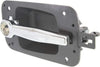 for International 4100 SBA Exterior Door Handle Front, Driver Side Black Bezel with Chrome Lever (2008-2008) | with Key Hole| Trim: Base