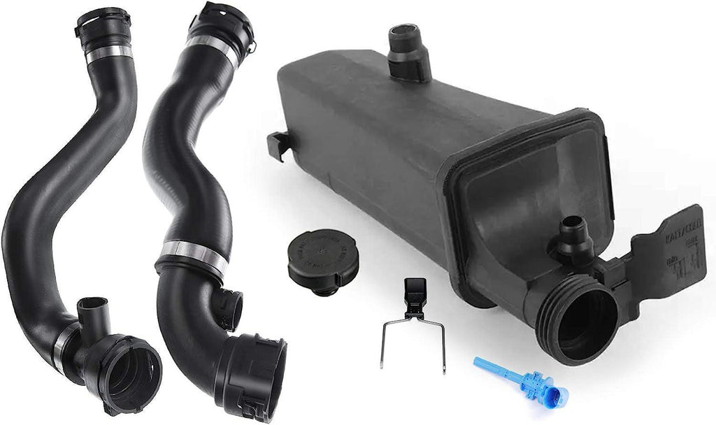 A-Premium Coolant Reservoir Tank+ Upper and Lower Radiator Hose Compatible with BMW E46 Series 323I 328I 325I 325Xi 330I 330Xi 325Ci 330Ci 2001-2006 L6 3.0L