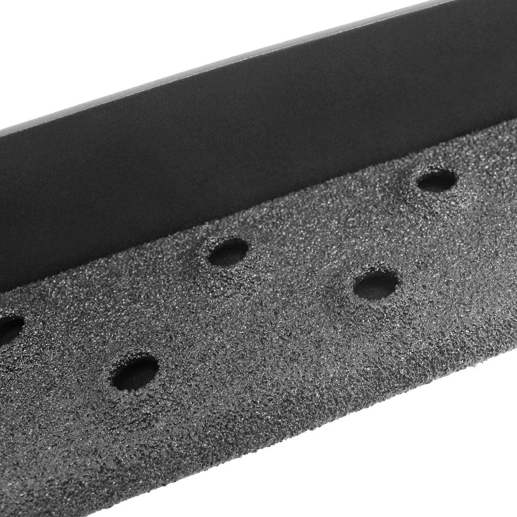 42-7015 Textured Black Rock Slider Steps for Jeep Wrangler JK Unlimited 4Dr 2007-2018 (Excl. 2018 JL), 1 Pack