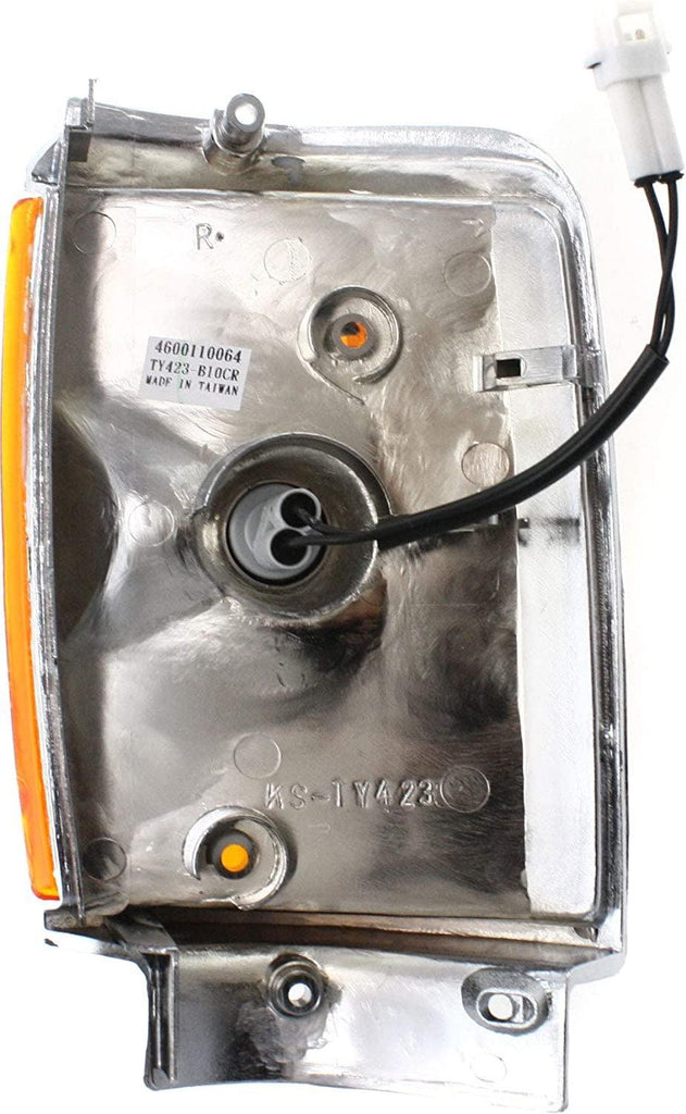 Corner Light for Toyota P/U 1987-1988 / 4RUNNER 1987-1989 RH Assembly with Chrome Trim 4WD