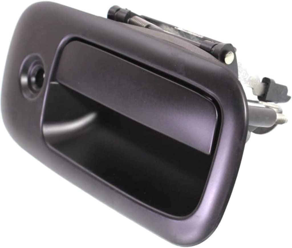 for Chevy Express 2500 Exterior Door Handle Front Passenger Side Smooth Black 2003-2009 | with Key Hole| Trim: Base/Ls