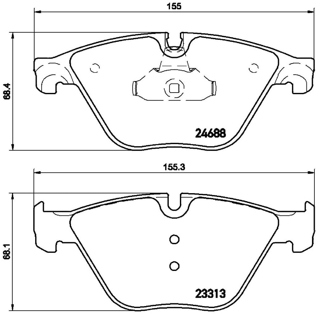 Brembo Front Disc Brake Pad Set for BMW (P06074)