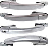 Front and Rear Exterior Door Handle Set of 4 Compatible with 2005-2009 Hyundai Tucson Chrome Driver and Passenger Side