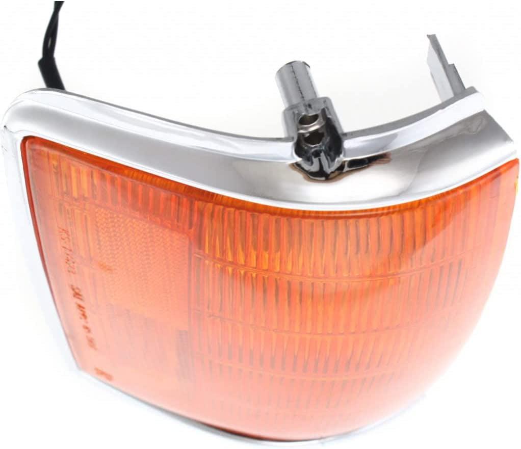 Compatible with Toyota Runner Corner Light 1987 1988 1989 Passenger Side | W/Chrome Trim | 4WD Amber Lens | TO2521121 | 8161089168