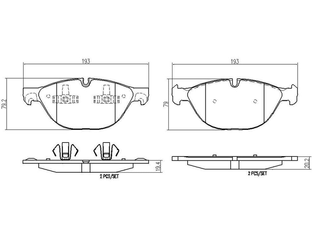 Brembo Front Disc Brake Pad Set for BMW (P06058N)