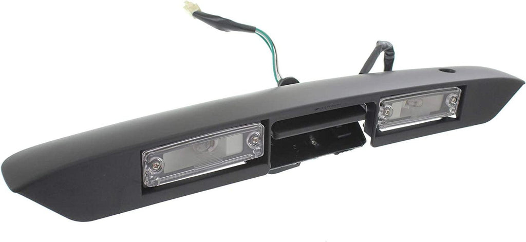 Exterior Rear Door Handle Compatible with Toyota Sienna 1998-2003 Back Door Primed Black with Lamp Assembly