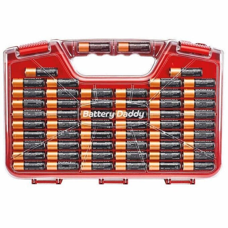 Battery Daddy Battery Caddy Organizer with Storage Case and Tester as Seen on TV