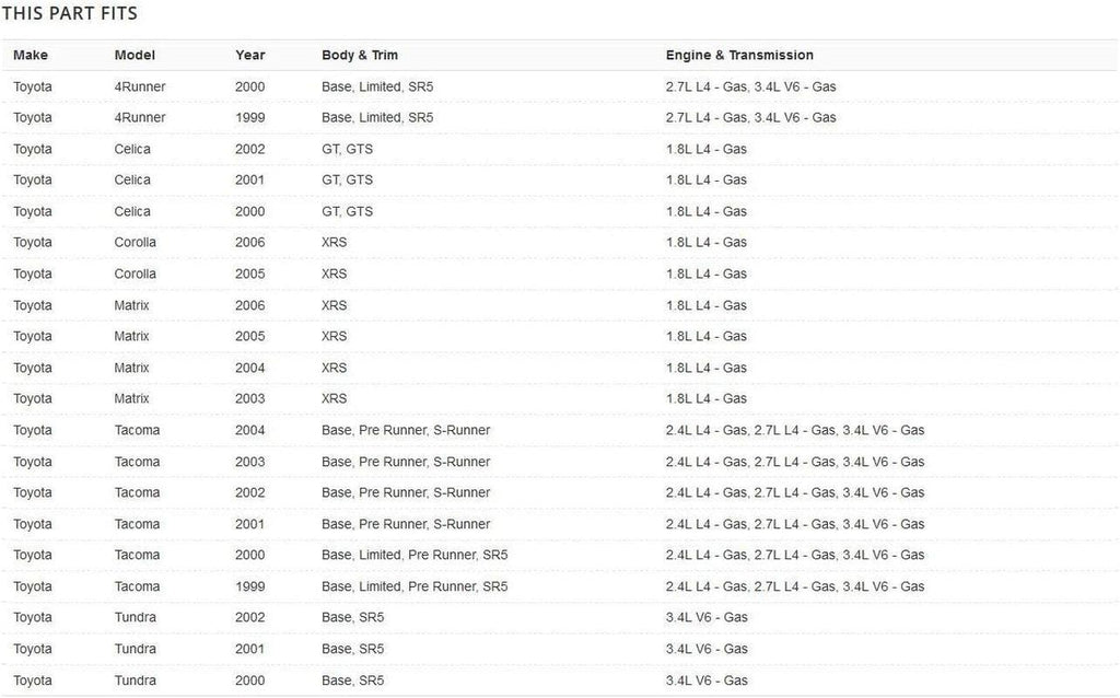 Genuine  89452-35020 Throttle Position Sensor