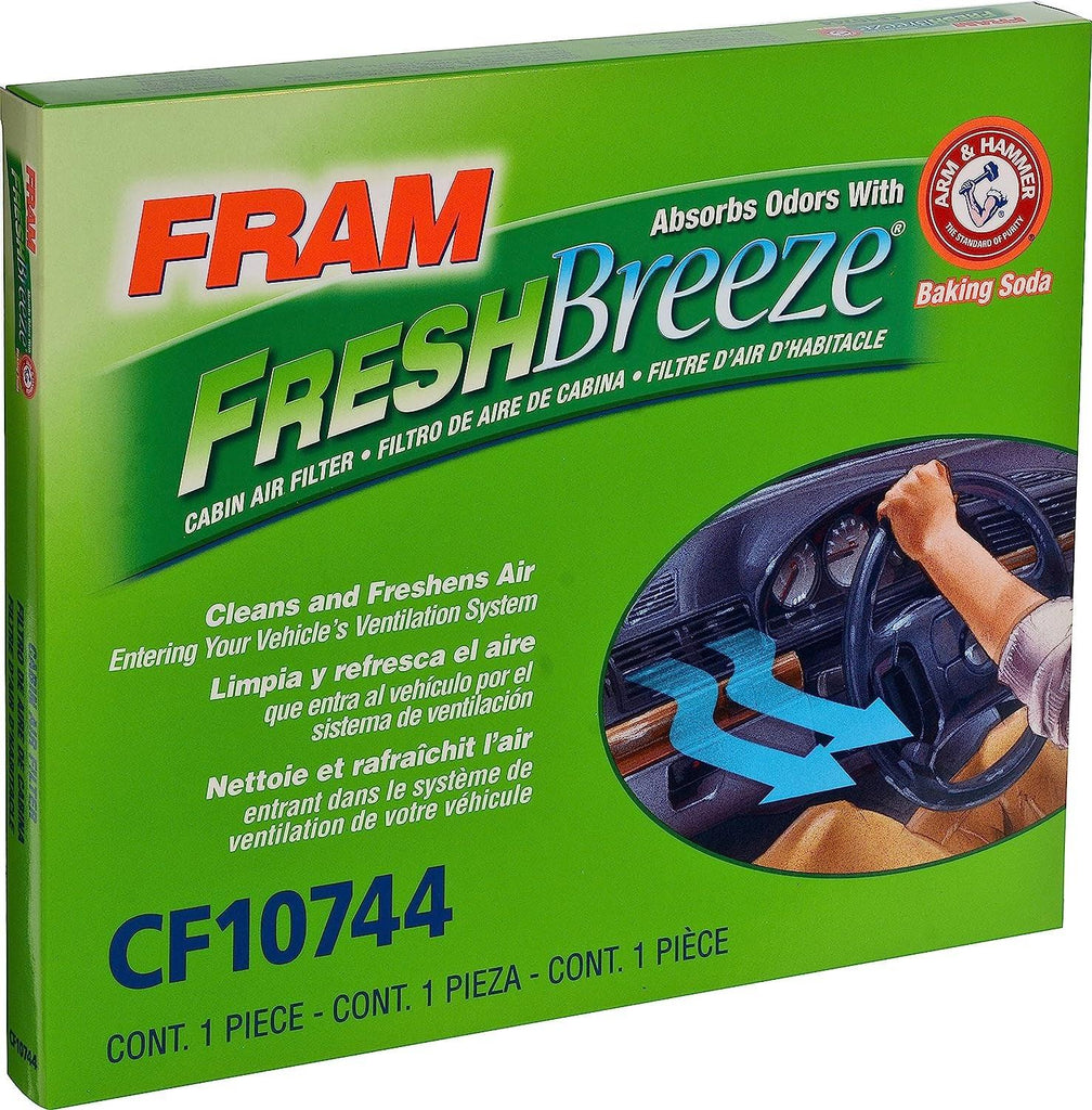 Fresh Breeze Cabin Air Filter Replacement for Car Passenger Compartment W/ Arm and Hammer Baking Soda, Easy Install, CF10744 for Mitsubishi Vehicles