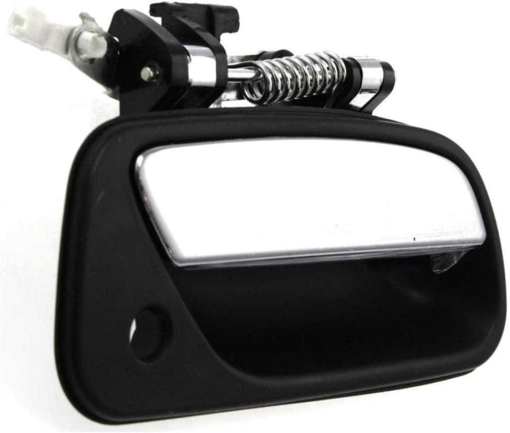 Compatible with Toyota T100 Exterior Door Handle Front, Passenger Side Black Bezel with Chrome Lever (1993-1998) | with Key Hole | Trim:All Submodels | TO1311135 | 6921034020