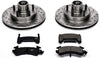 K1985 Front Z23 Carbon Fiber Brake Pads with Drilled & Slotted Brake Rotors Kit