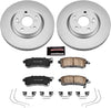 CRK5857 Coated Brake Rotor & Ceramic Brake Pads- Front