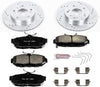 K6319 Front Z23 Carbon Fiber Brake Pads with Drilled & Slotted Brake Rotors Kit