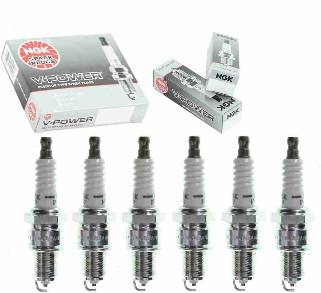 6 Pc NGK V-Power Spark Plugs Compatible with Dodge Grand Caravan 3.3L 3.8L V6 1990-2000