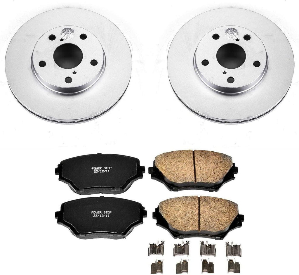 CRK2419 Coated Brake Rotor & Ceramic Brake Pads- Front