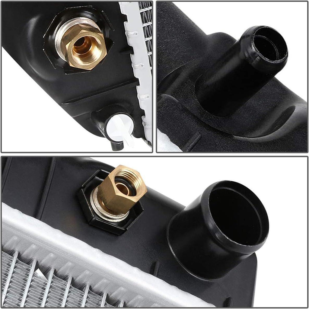OEM-RA-1693 1-Row OE Style Bolt-On Aluminum Core Radiator Compatible with 94-99 C/K1500 2500 3500, 34" W X 17-1/4" H X 1-1/4" D, 1-5/16" Inlet, 1-9/16" Outlet