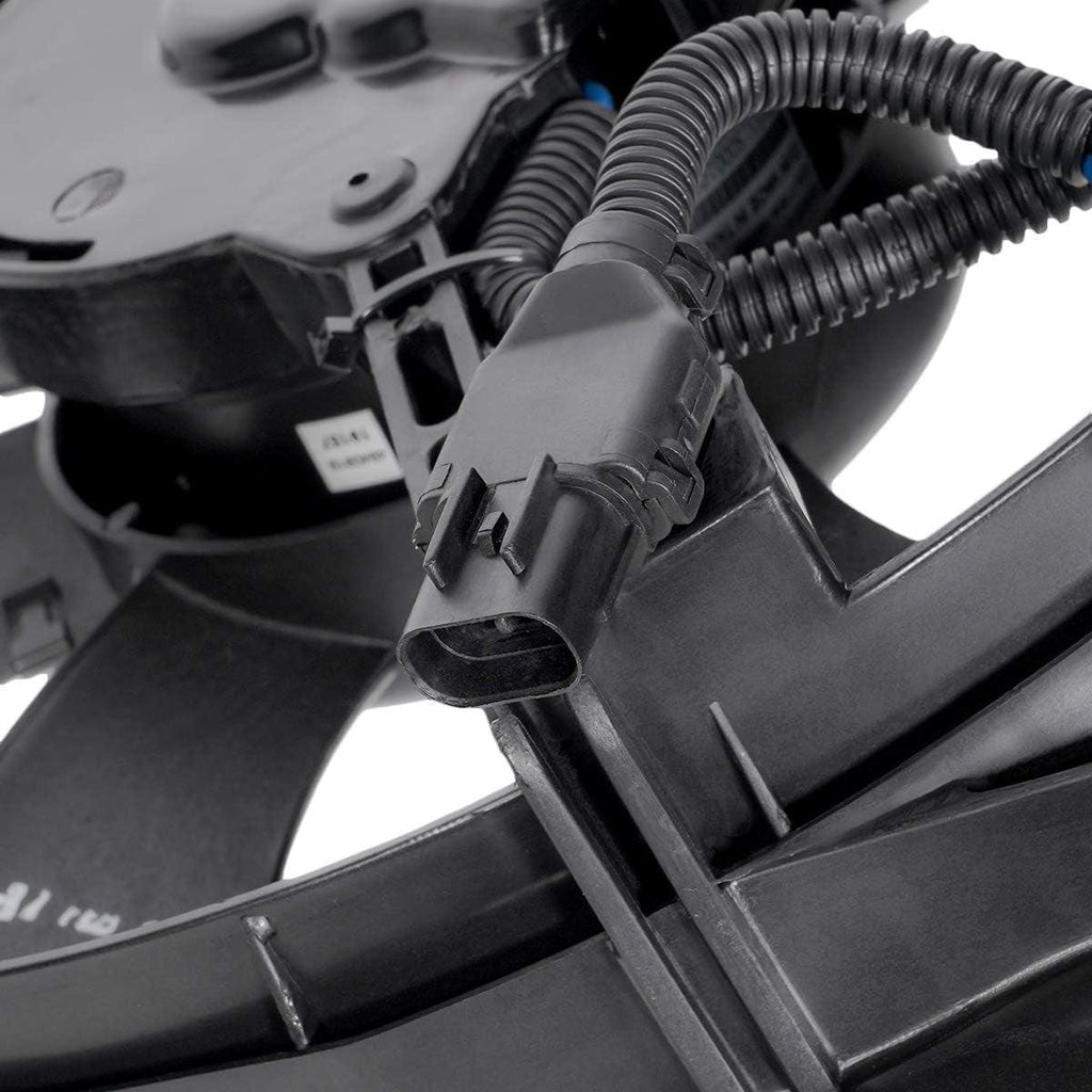 OEM-RF-0026 Factory Style Radiator Cooling Fan Assembly Cooling Efficiency Improved Direct Replacement [Compatible with 06-11 Rio / 06-11 Rio5 ] Black