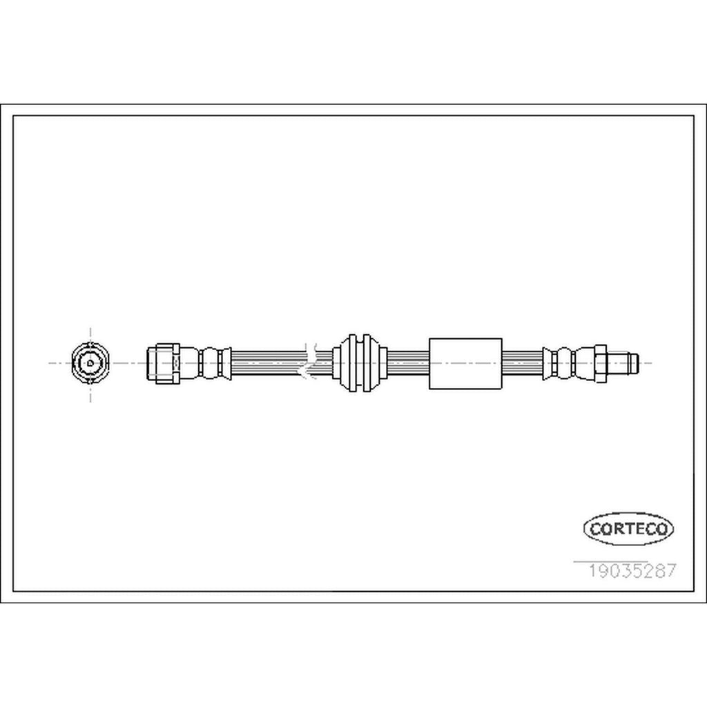 Corteco Brake Hydraulic Hose for Mercedes-Benz 19035287
