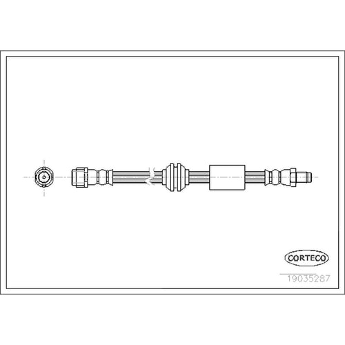 Corteco Brake Hydraulic Hose for Mercedes-Benz 19035287