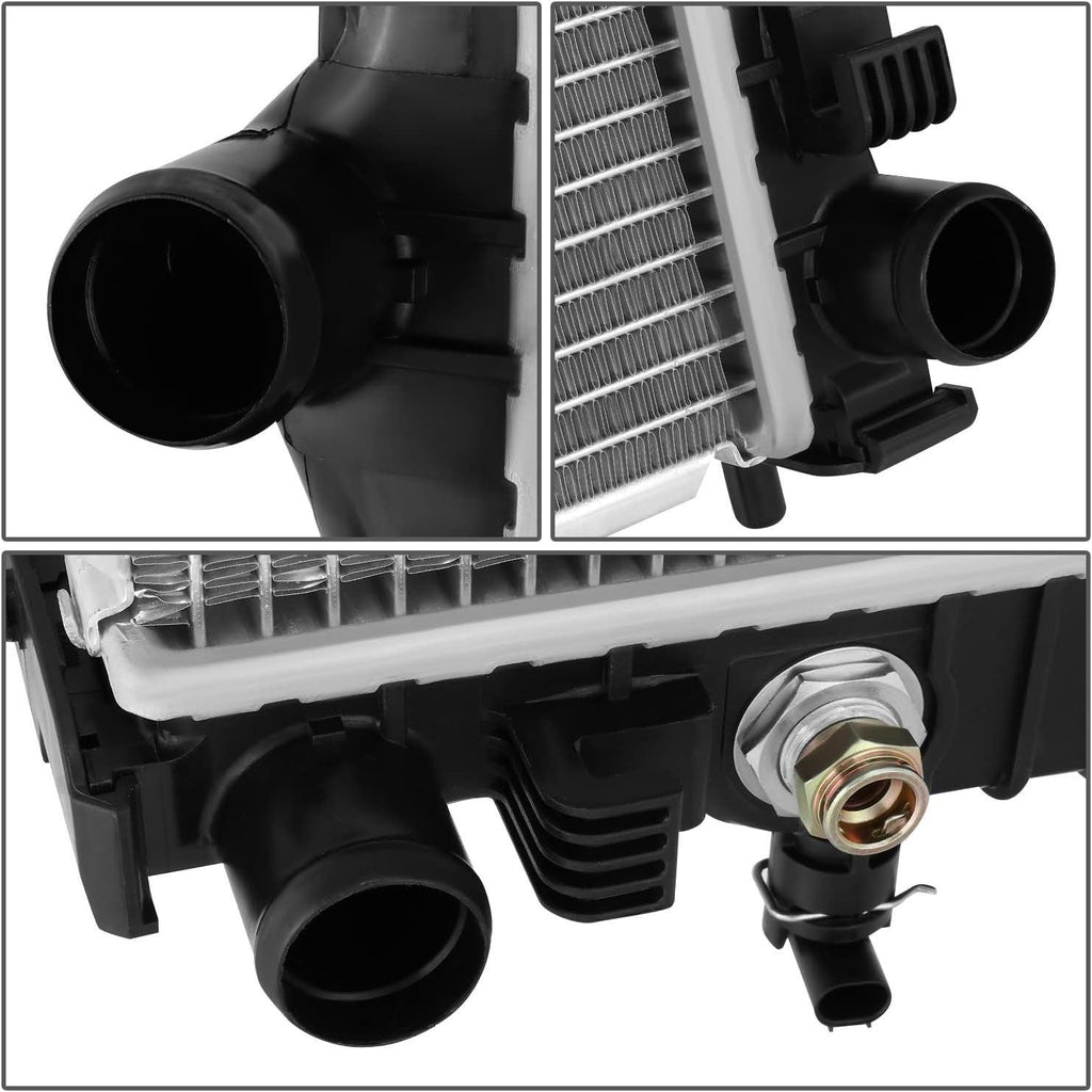 OEM-RA-13574 1-Row Aluminum Core Radiator Compatible with 17-19 Lacrosse 3.6L,26" W X 17-1/8" H X 1" D,1-11/32" Inlet / 1-11/32" Outlet