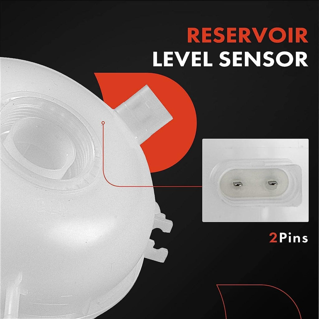 A-Premium Engine Coolant Overflow Recovery Reservoir Tank [With Sensor] Compatible with Porsche Macan 2015 2016 2017 2018, [6Cyl 3.0L 3.6L]