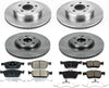 KOE7570 Autospecialty Front and Rear Replacement Brake Kit-Oe Brake Rotors & Ceramic Brake Pads