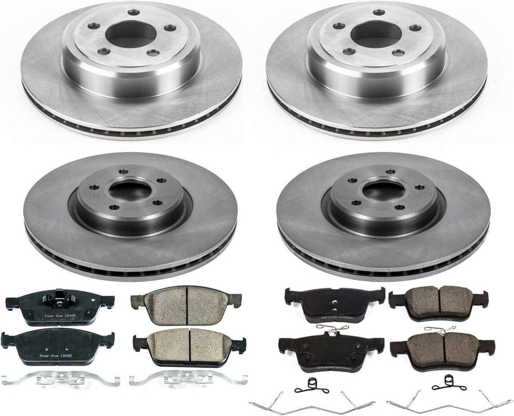 KOE7570 Autospecialty Front and Rear Replacement Brake Kit-Oe Brake Rotors & Ceramic Brake Pads