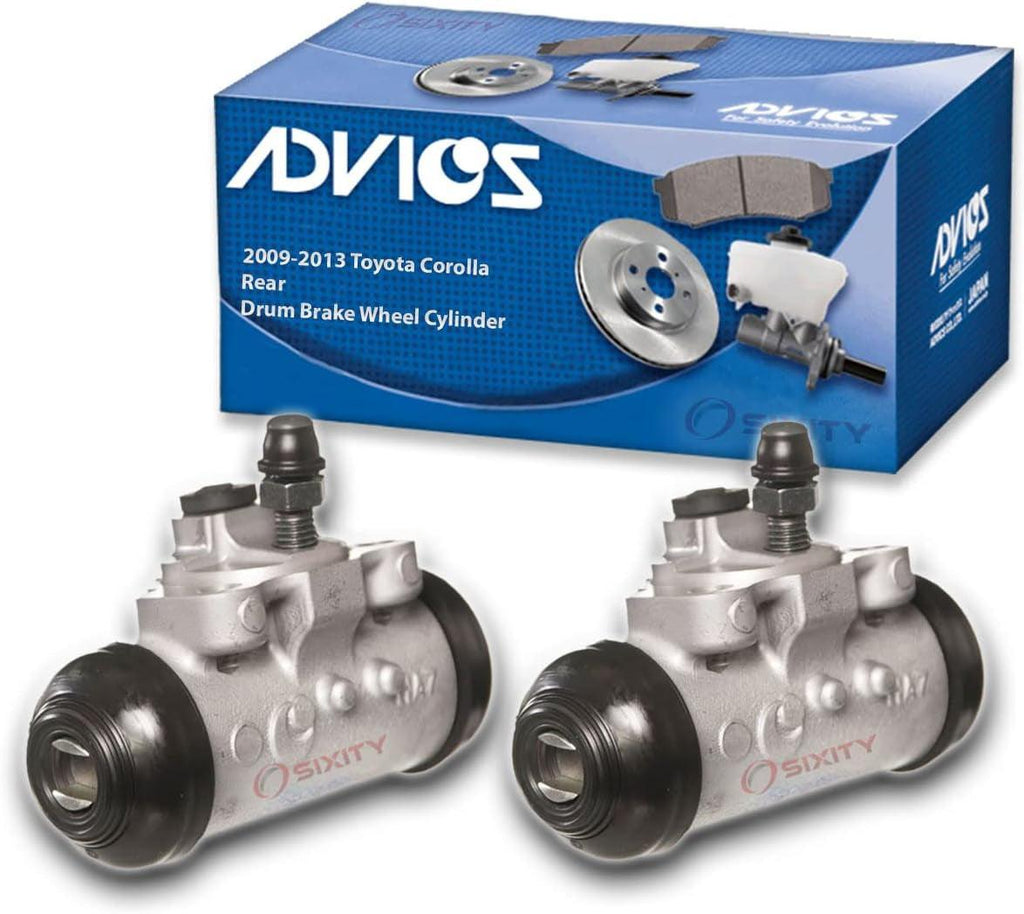 2 Pc ADVICS Rear Drum Brake Wheel Cylinders Compatible with Toyota Corolla 2009-2013