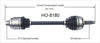 HO-8180 CV Axle Shaft