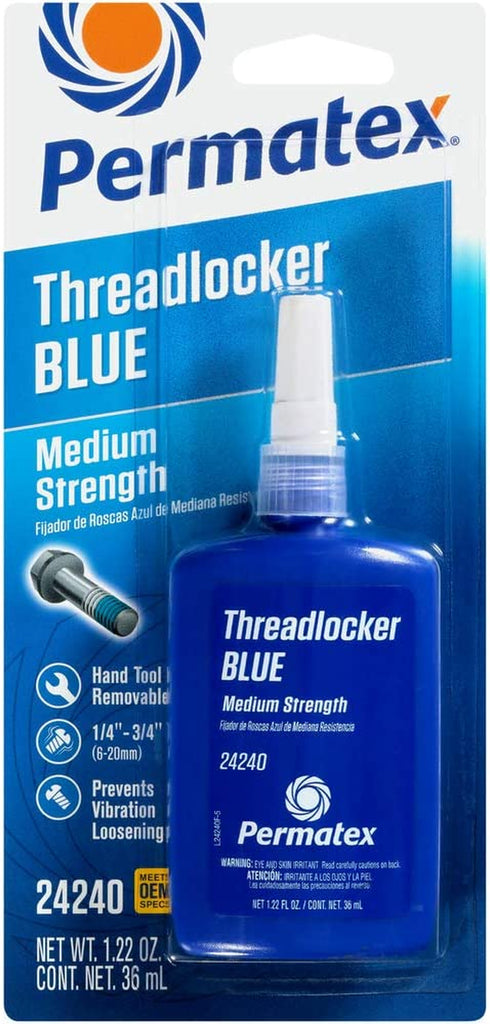 Permatex 24240-6PK Medium Strength Threadlocker Blue, 36 Ml (Pack of 6)