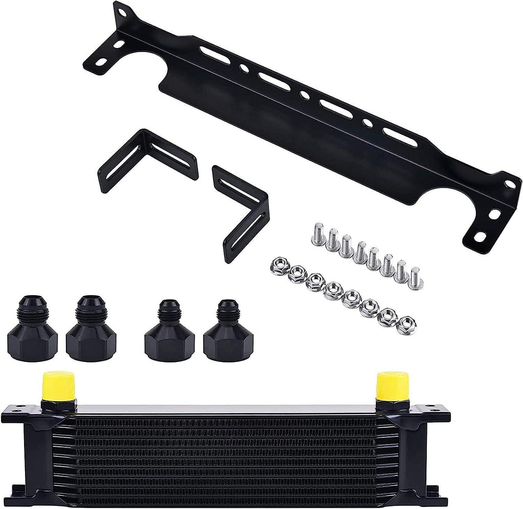 16 Row Oil Cooler Bundle with 330Mm Oil Cooler Mounting Bracket Kit