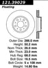 Centric Front Disc Brake Rotor for S60, V70, XC70, S80 (121.39029)