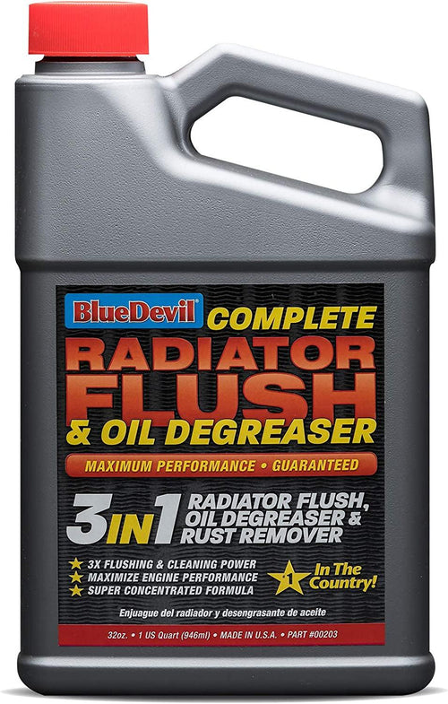 Bluedevil Products 00203 Radiator Flush & Oil Degreaser - 1 Quart