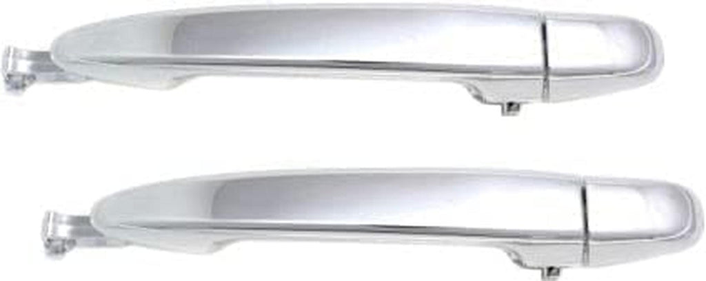 Aftermarket Rear Exterior Door Handle Compatible with 2004-2010 Toyota Sienna, Set of 2, Driver and Passenger Side, Chrome