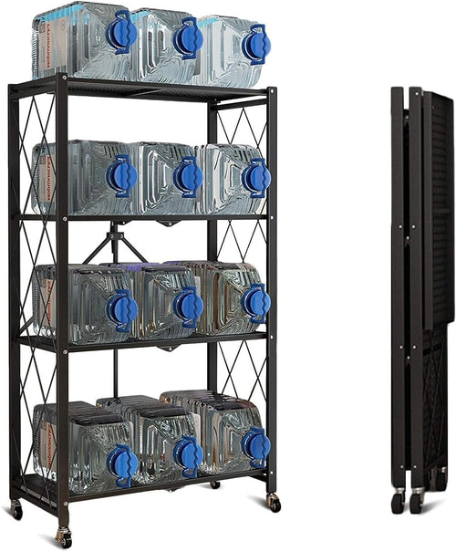 Storage Shelves, Closet Organizers and Storage 4-Shelf Foldable Metal Shelving Units 28
