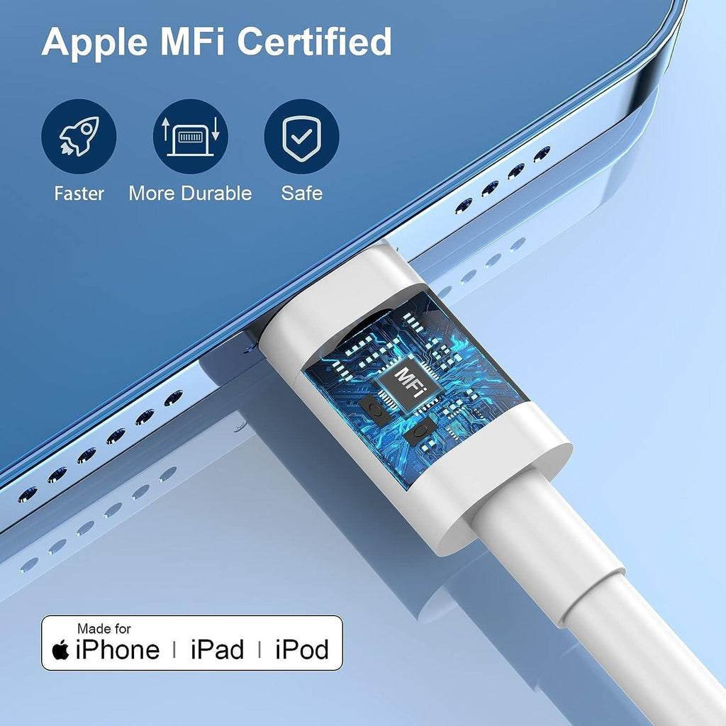 Fast Charger Iphone，[Apple Mfi Certified] 20W PD USB C Wall Charger 4 Pack with 6FT Fast Charging Cable - Fast Charger for Iphone 14/14 Pro Max/13/13 Pro/12/12 Pro/11/11 Pro/Xs, Ipad