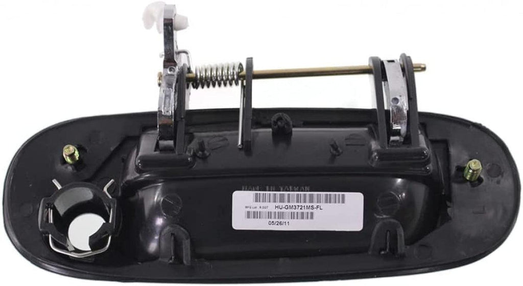 for Buick Rainier Exterior Door Handle Front, Driver Side Smooth Black Bezel with Chrome Lever (2004-2007) | with Key Hole | Trim:All Submodels | GM1310175 | 88981048