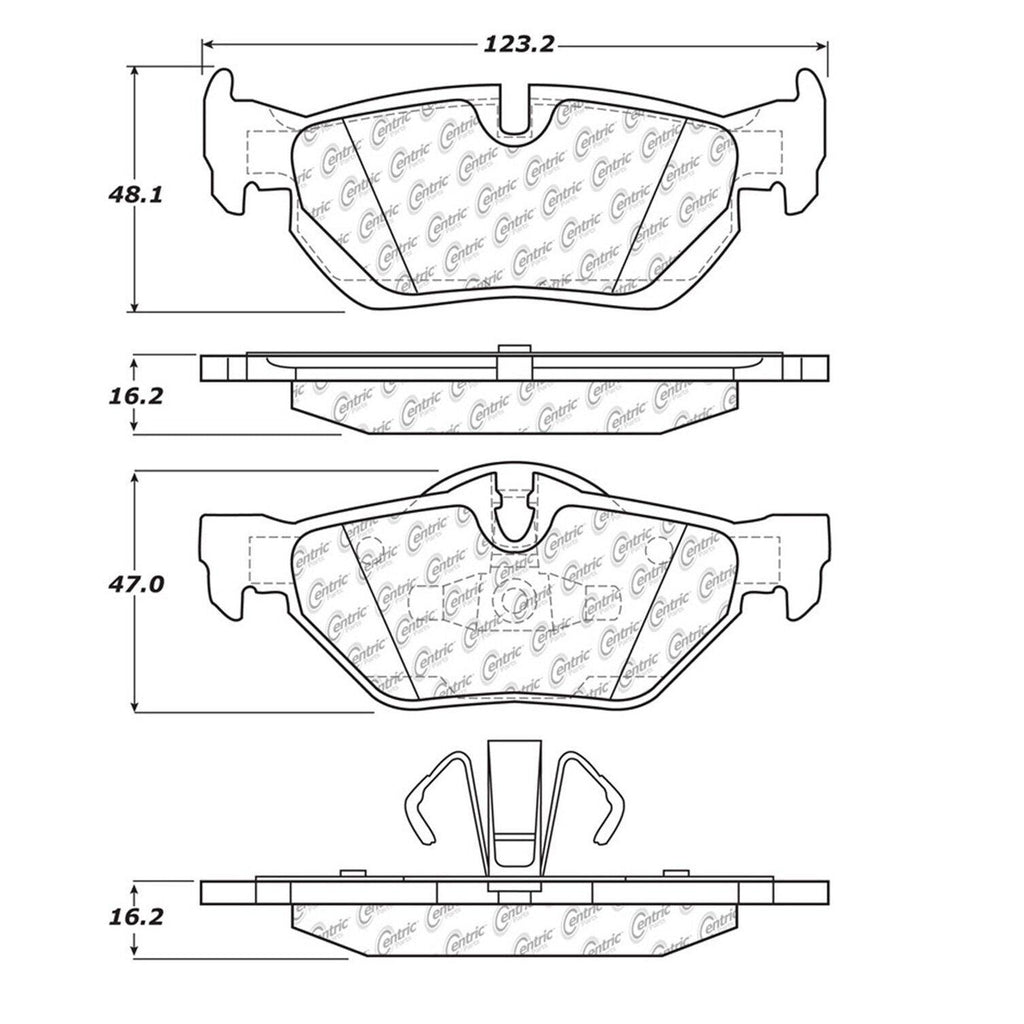 Centric Rear Disc Brake Pad for BMW (102.12670)