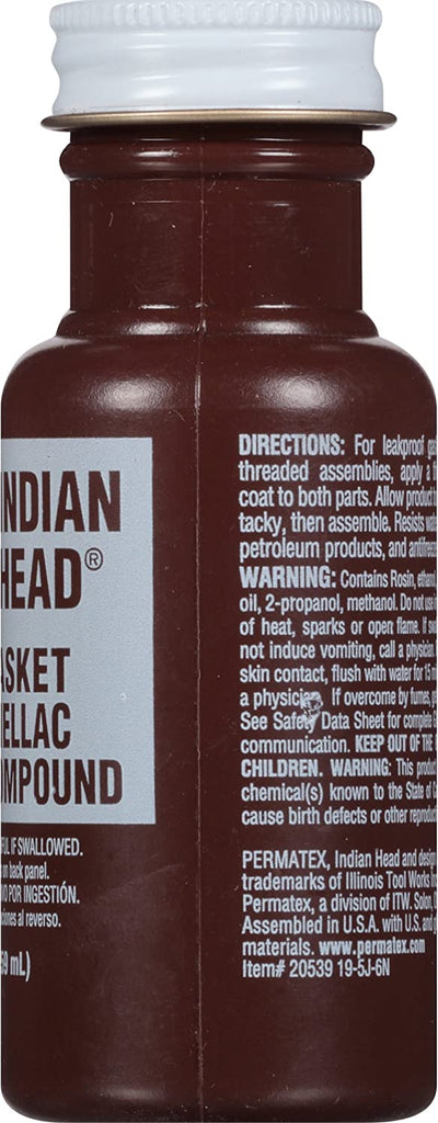 Permatex 20539 Indian Head Gasket Shellac Compound, 2 Oz.