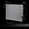 OEM-RA-2581 1-Row OE Style Aluminum Core Radiator DPI 2581 Compatible with 03-09 4Runner / GX470 AT, 25-9/16" W X 23-3/8" H X 1-1/4" D, 1-1/2" Inlet, 1-1/2" Outlet