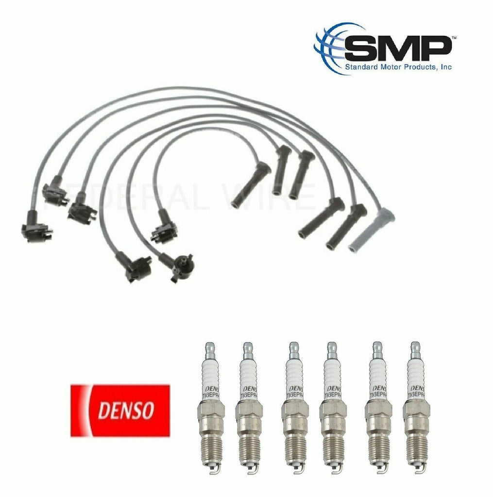 SMP Wire Set + 6 DENSO Spark Plugs for Ford Explorer/ Mercury Mountaineer