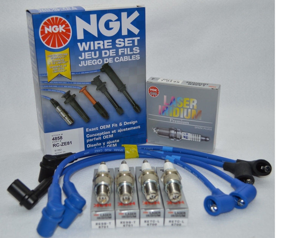 MAZDA RX-8 R2 1.3L NGK IGNITION WIRE SET ZE81 & (4) IRIDIUM SPARK PLUG RE7CL/9BT