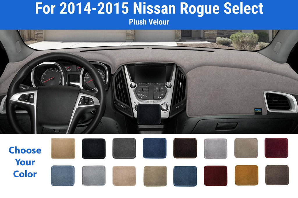 Dashboard Dash Mat Cover for 2014-2015 Nissan Rogue Select (Plush Velour)