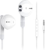 Wired Earbuds with Microphone, Kimwood Wired Earphones In-Ear Headphones Hifi Stereo, Powerful Bass and Crystal Clear Audio, Compatible with Iphone, Ipad, Android, Computer Most with 3.5Mm Jack(Clear)