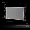 OEM-RA-13202 13202 Factory Style Aluminum Core Cooling Radiator Compatible with 11-13 Elantra/2013 Elantra Coupe AT/MT