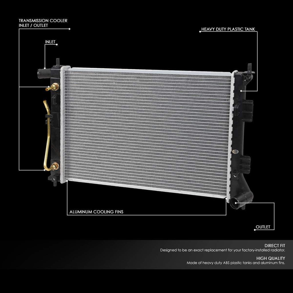 OEM-RA-13202 13202 Factory Style Aluminum Core Cooling Radiator Compatible with 11-13 Elantra/2013 Elantra Coupe AT/MT