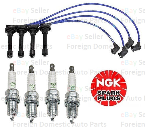 NGK HE82 High Performance Spark Plug Wire Set & 4-Pieces NGK ZFR5F11 Spark Plugs